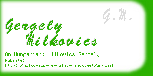 gergely milkovics business card